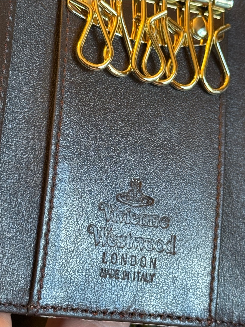 Vivienne Westwood Orb-Plaque Plaid Pattern Coated Canvas Key Case Wallet w/ Box - Picture 10 of 13